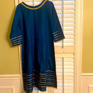 Simple Dark teal Pakistani dress